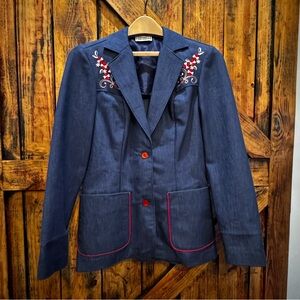 Vintage H Bar C denim jacket size small/medium